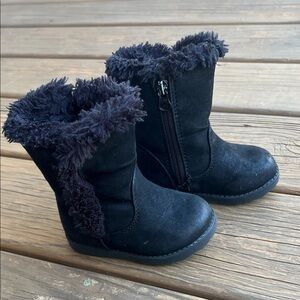 Cat & Jack Black Kids Boots